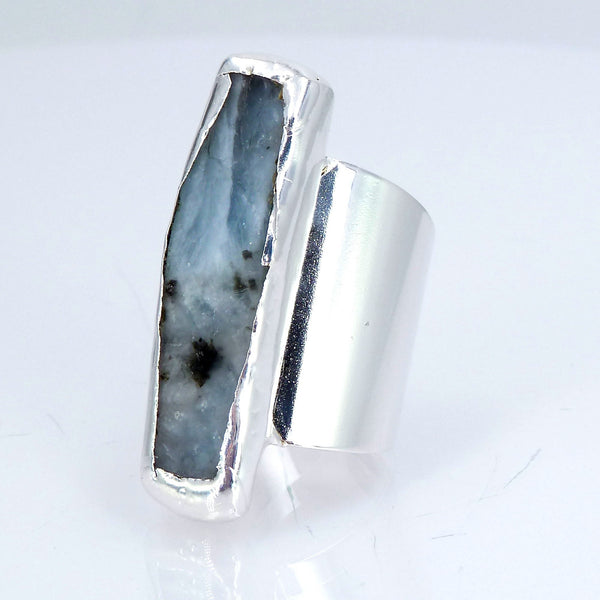 Raw Aquamarine Ring.