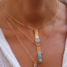 Raw Birthstone Personalized Necklace