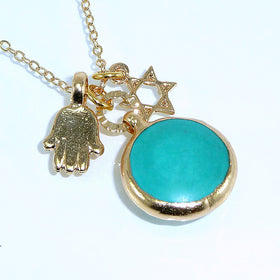 Charm Hamsa Necklace.