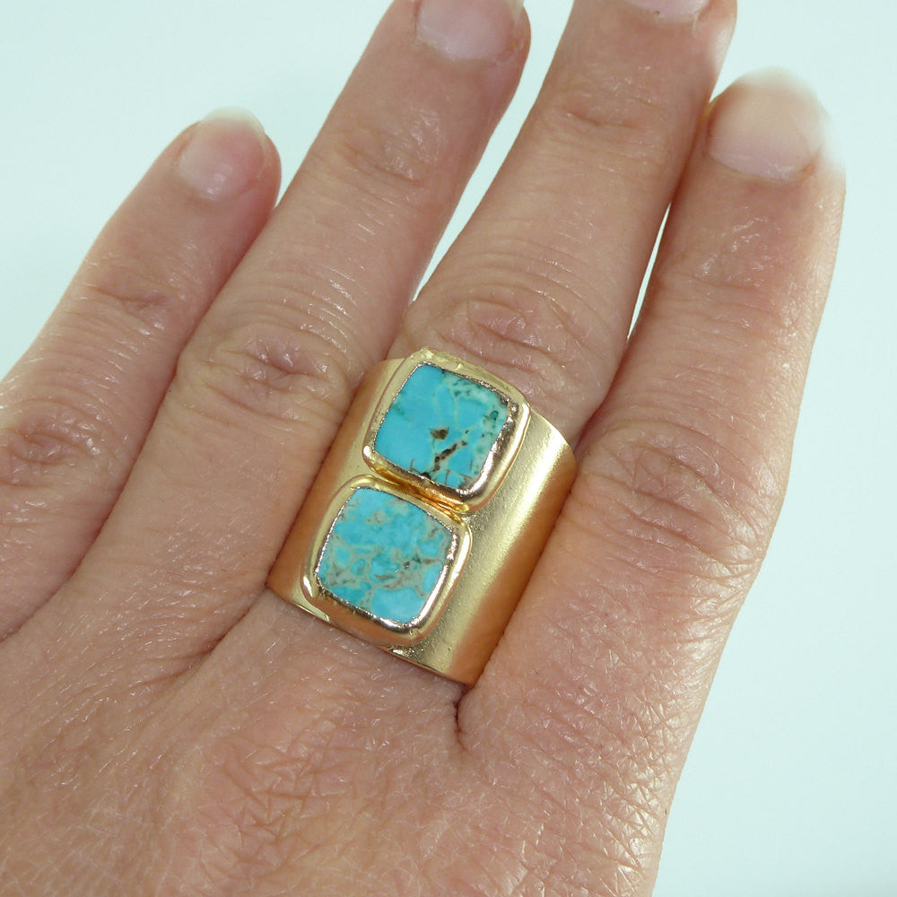Turquoise Gold Ring.
