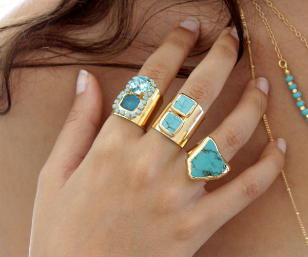 Raw Turquoise Ring.